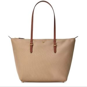 Lauren Ralph Lauren Keaton Nylon tote in Tan brown
